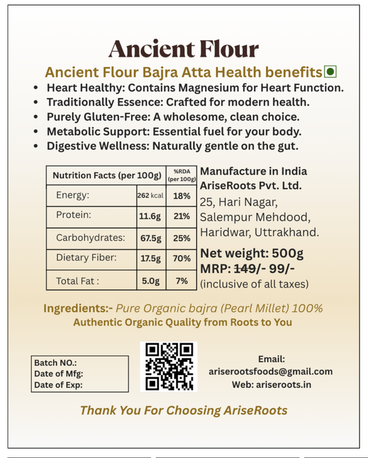 Ancient Grain Flour 'Bajra Atta'