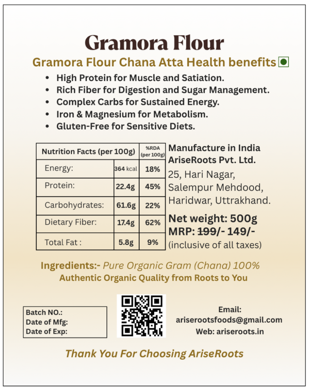 Gramora Flour 'Chana Atta'