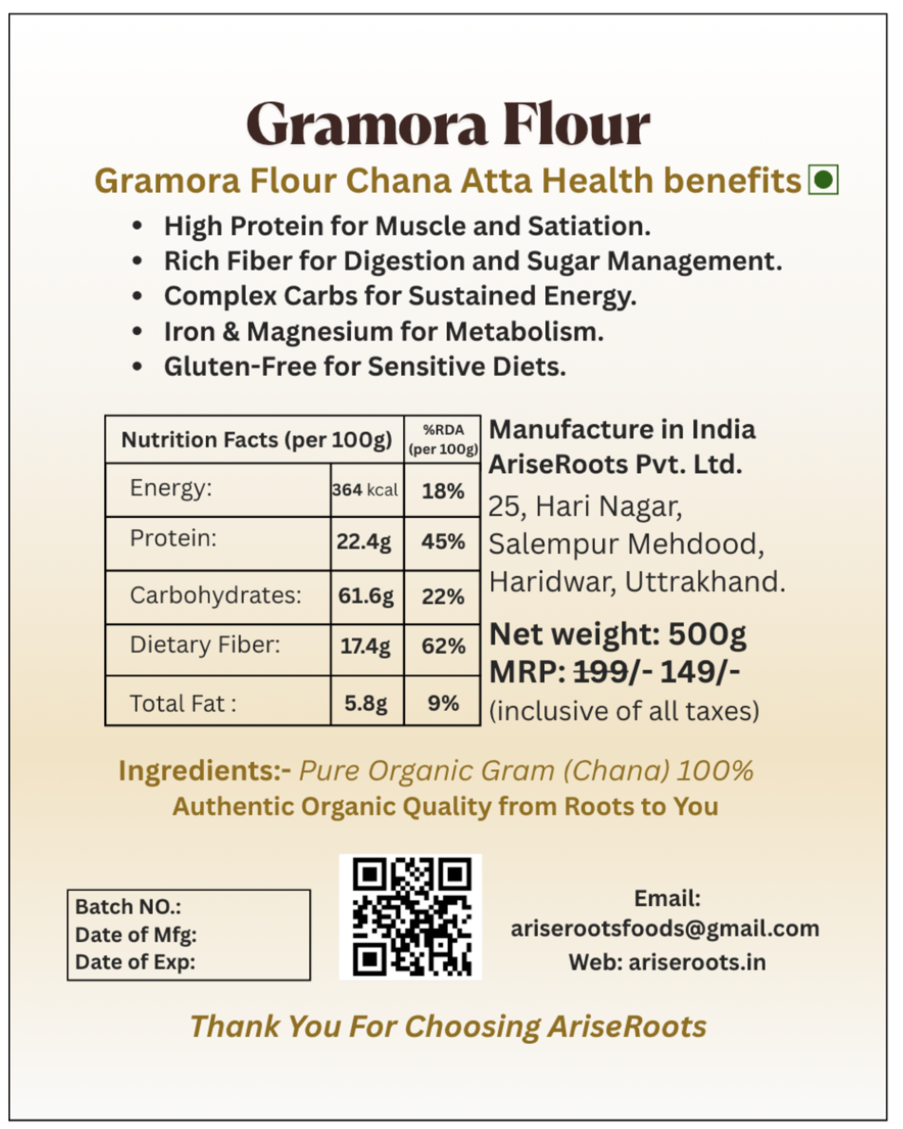 Gramora Flour 'Chana Atta'